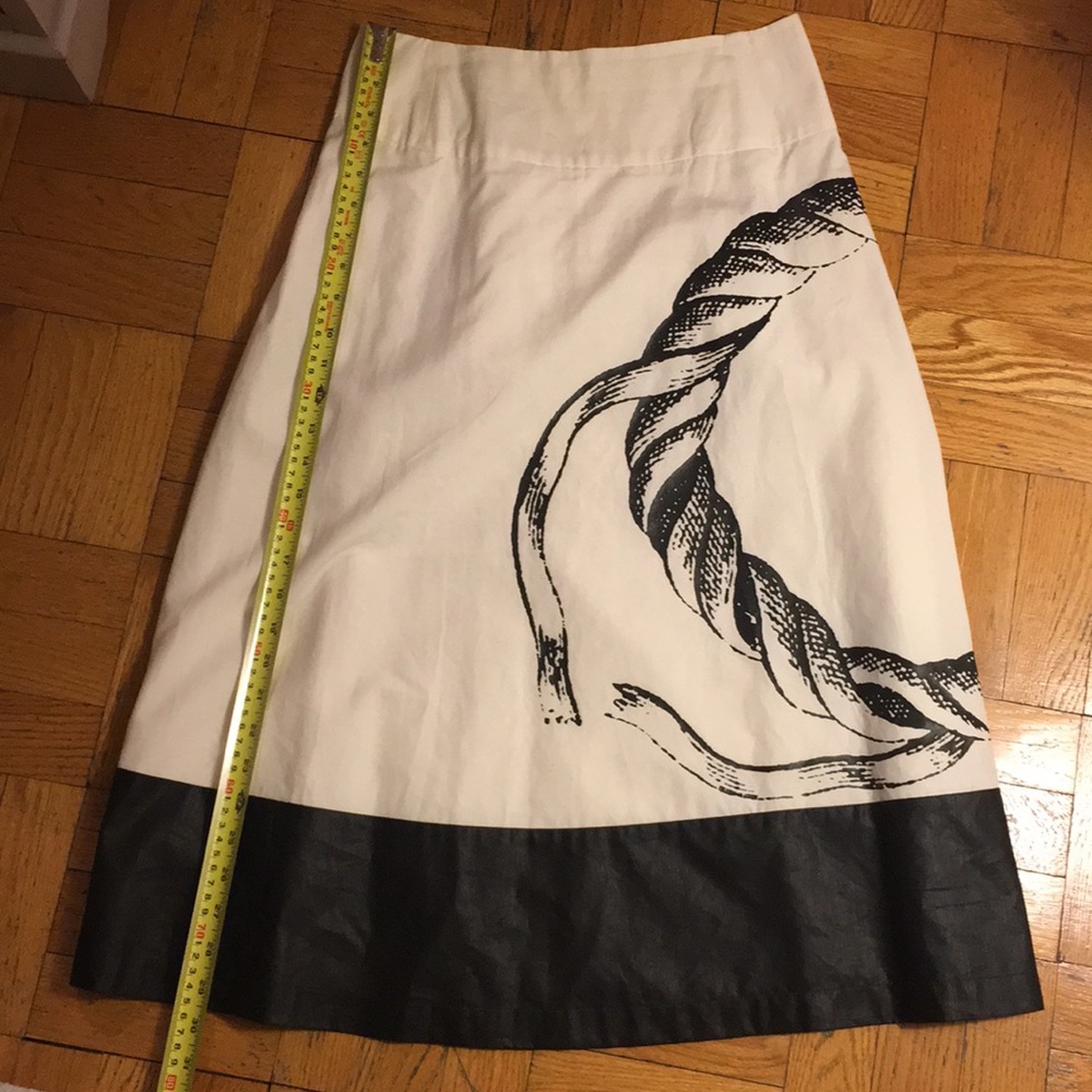 Skirt - Marine motif black and white - size 38